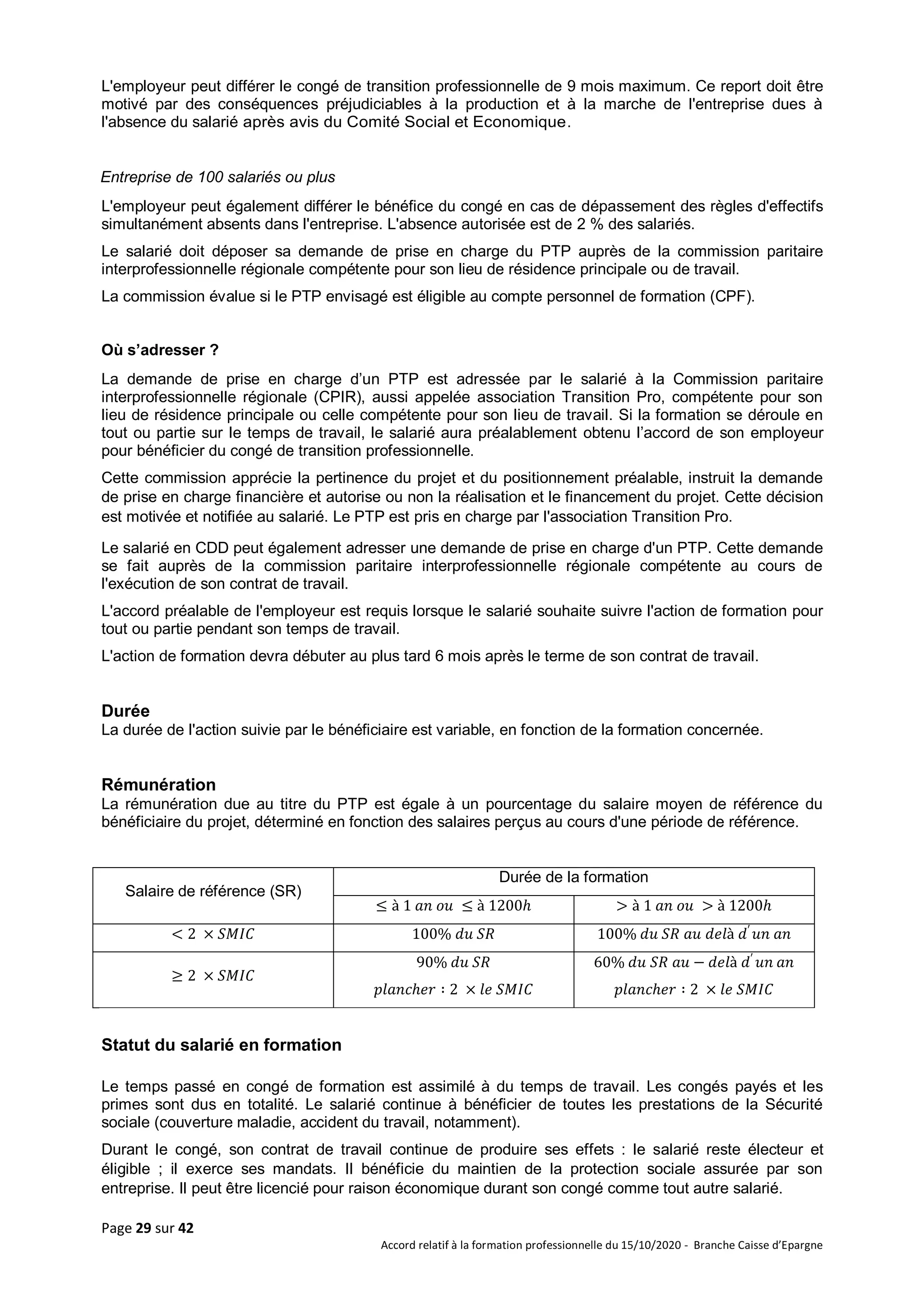 Idcc 5005 accord formation professionnelle