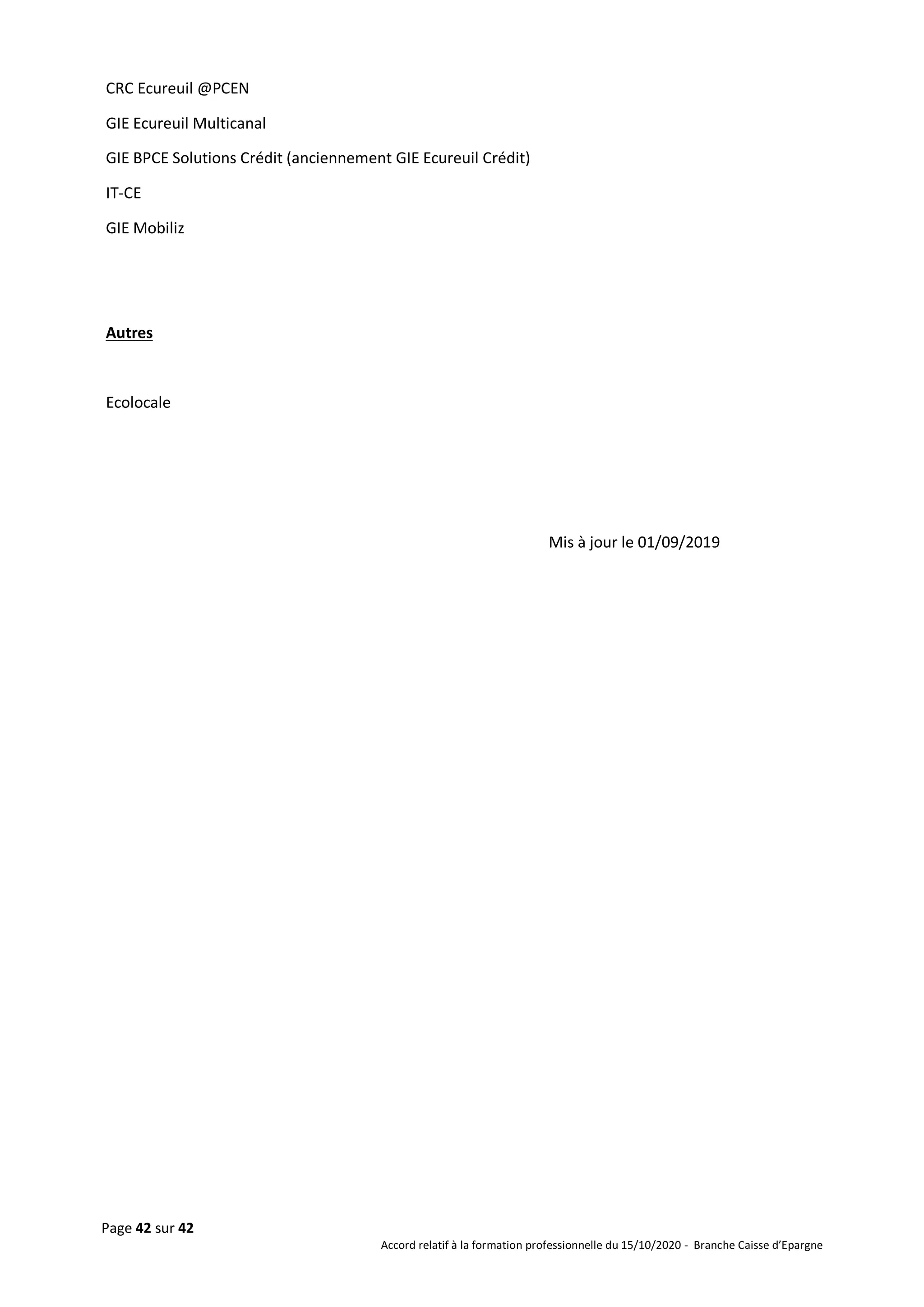 Idcc 5005 accord formation professionnelle