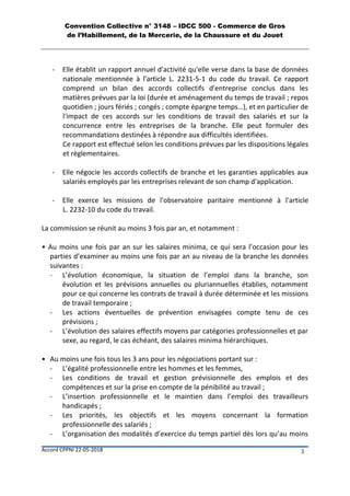Convention Collective n° 3148 – IDCC 500 - Commerce de Gros
de l’Habillement, de la Mercerie, de la Chaussure et du Jouet
...