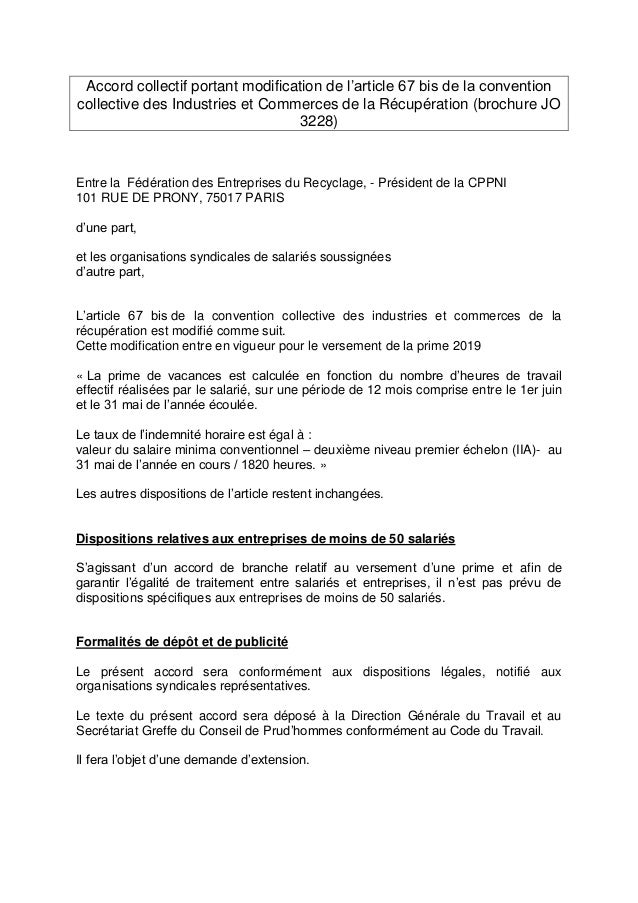 Prime dconvention collective de la publicité