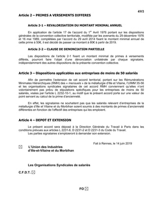 4/V/3
Article 2 – PRIMES A VERSEMENTS DIFFERES
Article 2-1 – REVALORISATION DU MONTANT MINIMAL ANNUEL
En application de l’...