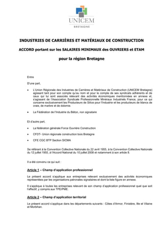 Idcc 87 idcc 135 accord salaires ouvriers etam