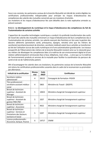 3
Face à ces constats, les partenaires sociaux de la branche Mutualité ont décidé de rendre éligibles les
certifications p...