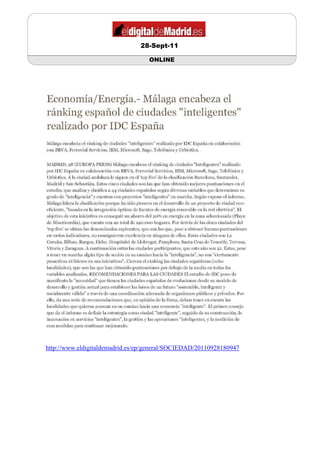 28-Sept-11

                                   ONLINE




http://www.eldigitaldemadrid.es/ep/general/SOCIEDAD/20110928180947
 