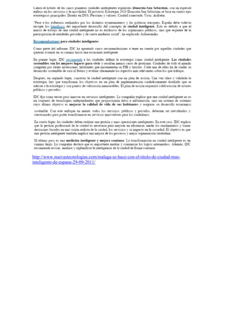 http://www.nuevastecnologias.com/malaga-se-hace-con-el-titulo-de-ciudad-mas-
inteligente-de-espana-29-09-2011/
 