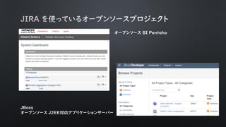 オープンソース BI Pentaho
JBoss
オープンソース J2EE対応アプリケーションサーバー
 