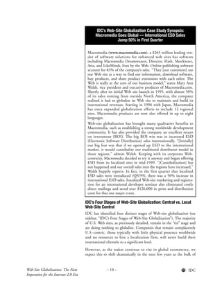 IDC Globalization Report