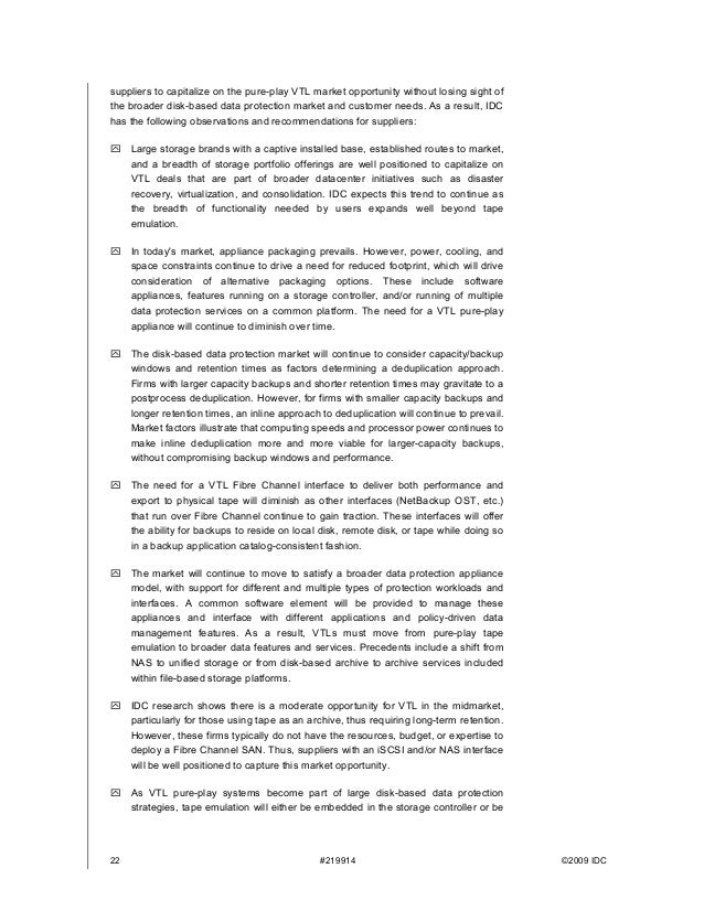 IDC MarketScape Virtual Tape Library