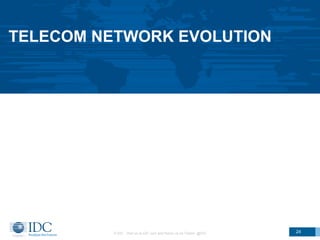 TELECOM NETWORK EVOLUTION
© IDC Visit us at IDC.com and follow us on Twitter: @IDC 24
 