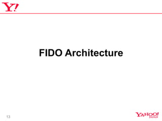 13
FIDO Architecture
 