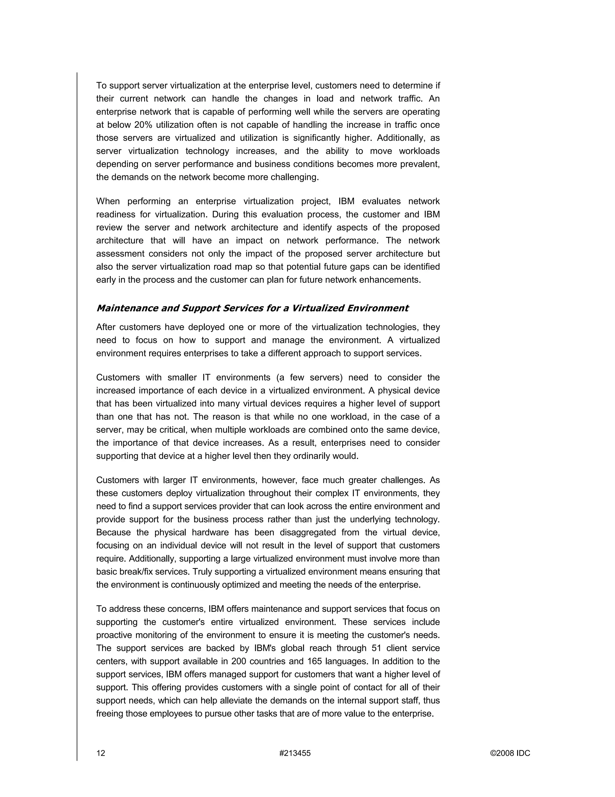 Idc White Paper For Ibm On Virtualization Srvcs