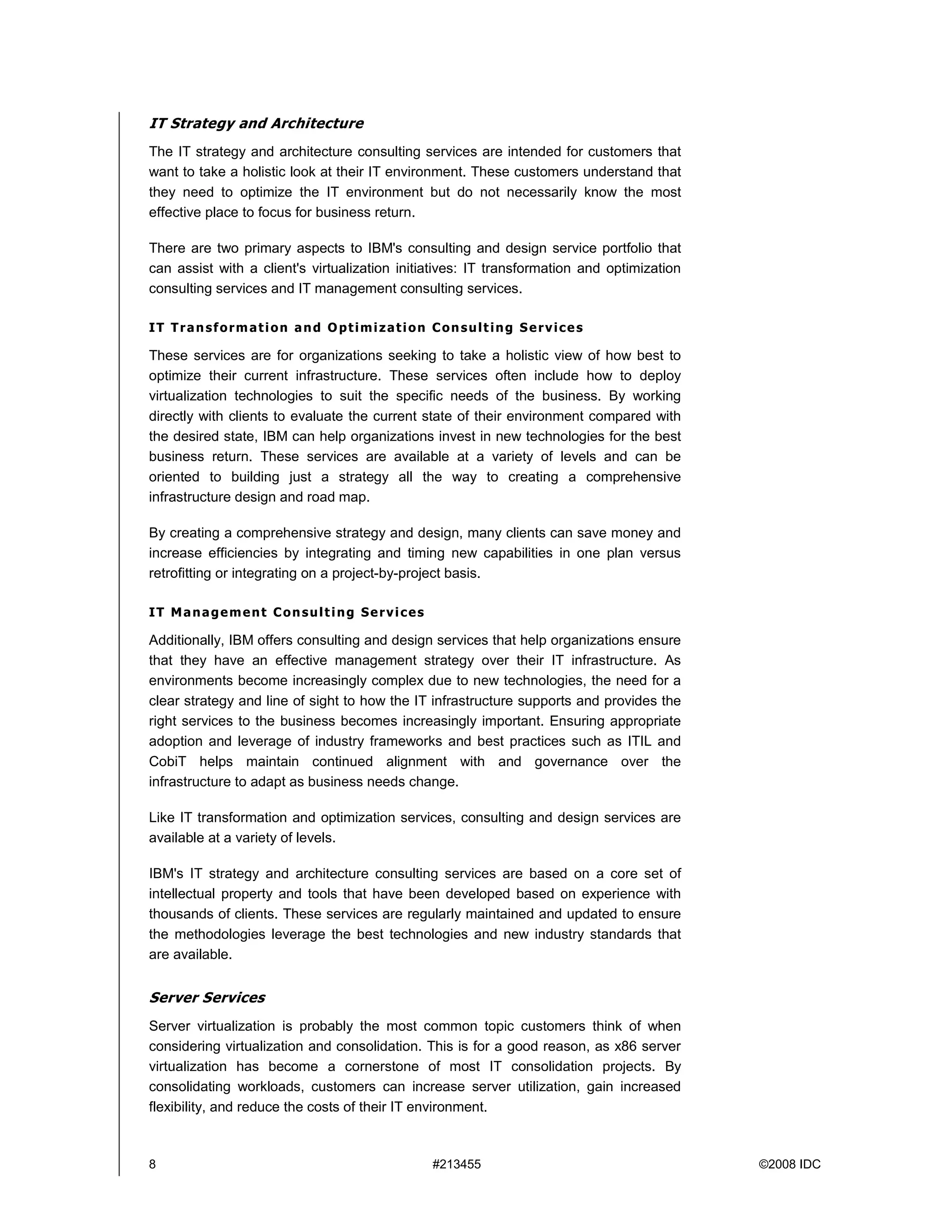 Idc White Paper For Ibm On Virtualization Srvcs