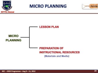Instructional planning - Janardhanan G