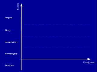 Umiejętności
Poziom
Nowicjusz
Początkujący
Kompetentny
Biegły
Ekspert
 