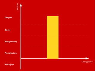 Umiejętności
Poziom
Nowicjusz
Początkujący
Kompetentny
Biegły
Ekspert
 