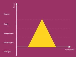 Umiejętności
Poziom
Nowicjusz
Początkujący
Kompetentny
Biegły
Ekspert
 