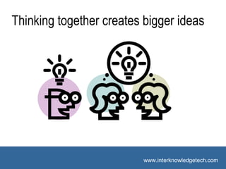 Suggested Vocabulary Thinking together creates bigger ideas 