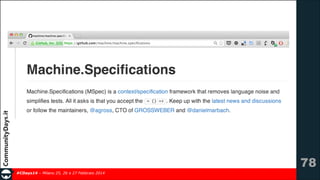 !78
#CDays14 – Milano 25, 26 e 27 Febbraio 2014

 