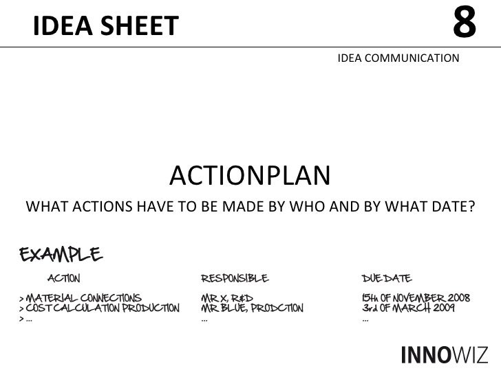 idea sheet