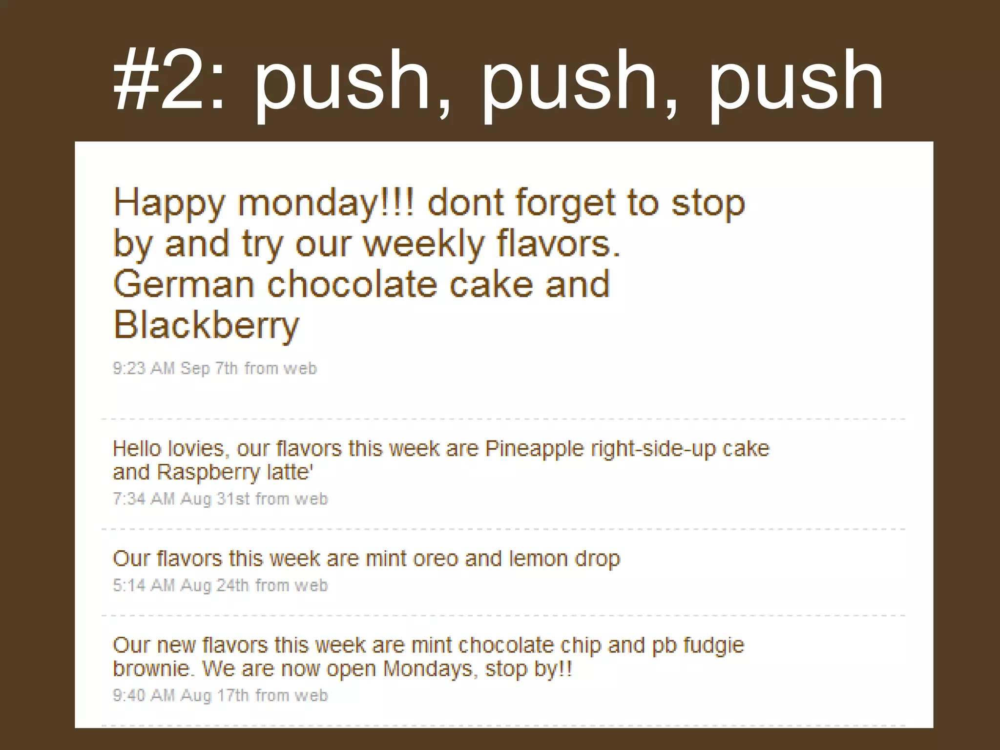 #2: push, push, push 