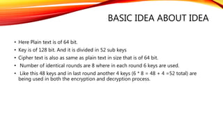 Idea Algorithm Operations Idea alogorithim | PPTX