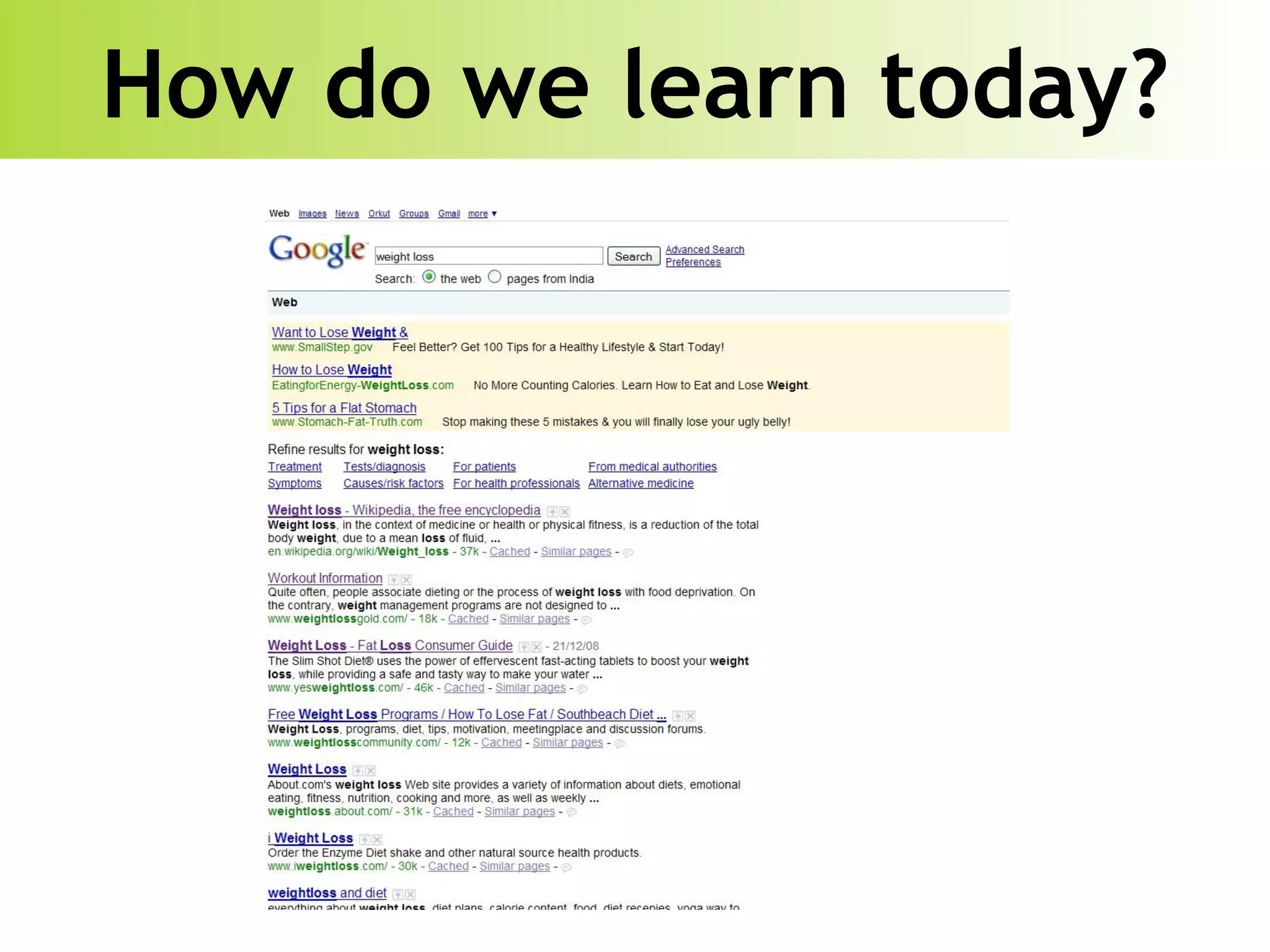 How do we learn today? 
