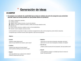 * Generación de ideas
 