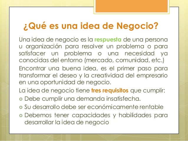 Idea de Negocio