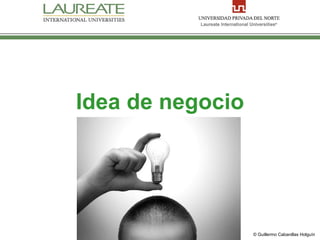 Idea de negocio




                  © Guillermo Cabanillas Holguín
 
