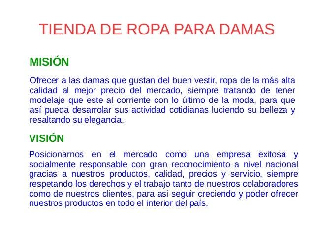 Idea de negocio tienda de ropa para damas