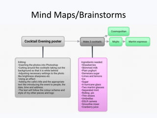 Mind Maps/Brainstorms
 