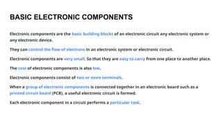 Electronic Simple Task Practical Comprehensive Introduction to Design Thinking and Basic Electronics | PPTX