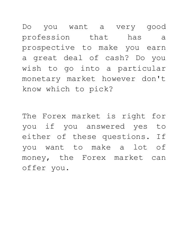 Why Forex Is Bad