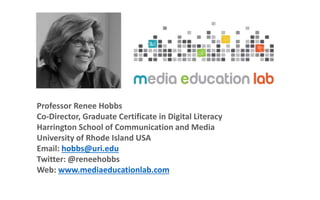 Renee Roo Digital Digital Citizenship & Digital Literacy: What's the Connection? | PPTX