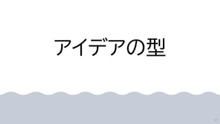 アイデアの型
59
 
