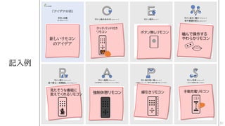 新しいリモコン
のアイデア
記入例
81
 