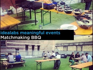 idealabs meaningful events
Matchmaking BBQ
 