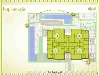 Implantação




                    3        4


                   1         2




              Av. Portugal
 
