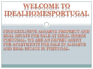 Idealhomesportugal   real estate agency portugal