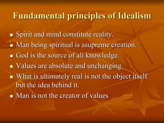 principles of idealism