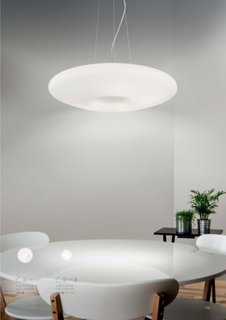 ø 400 150 mm
max 2 x 60W E27
101132 PL2 D40 101149 PL1 D30
ø 300 100 mm
max 1 x 40W G9
179
 