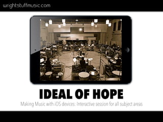 IDEAL OF HOPE

Making Music with iOS devices: Interactive session for all subject areas 

 