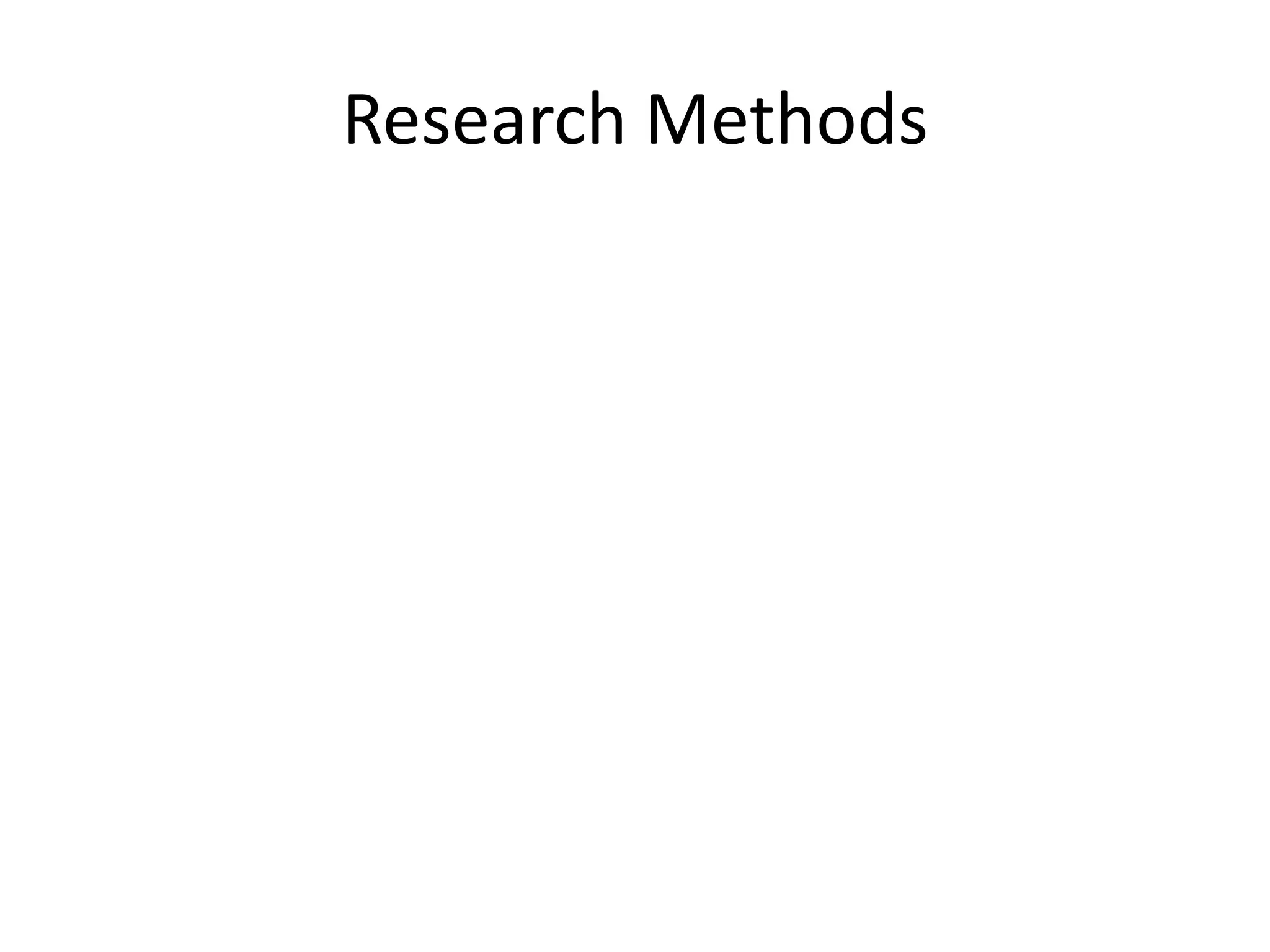 Research Methods