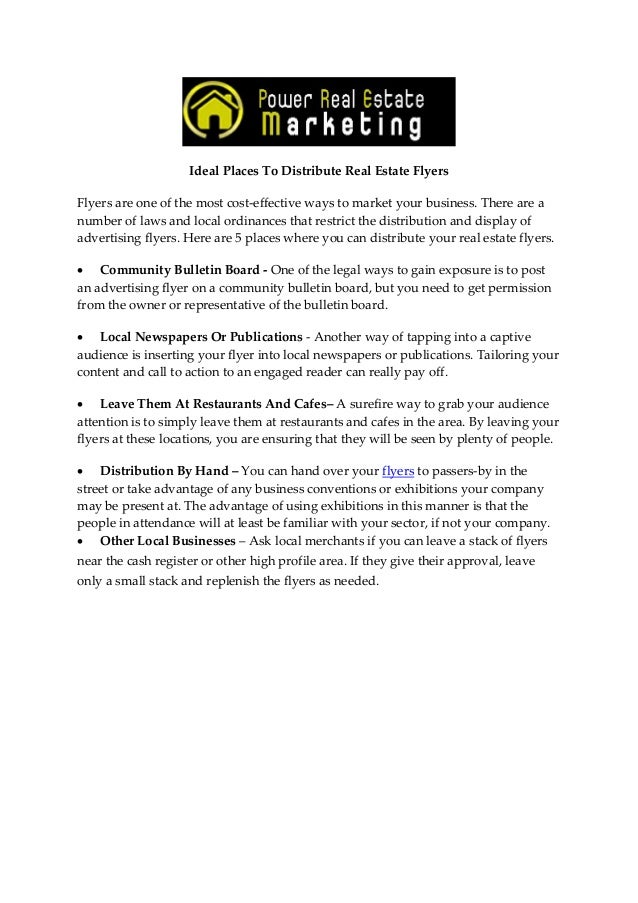 ideal places to distribute real estate flyers 1 638 jpg cb 1438750590 post flyers here
