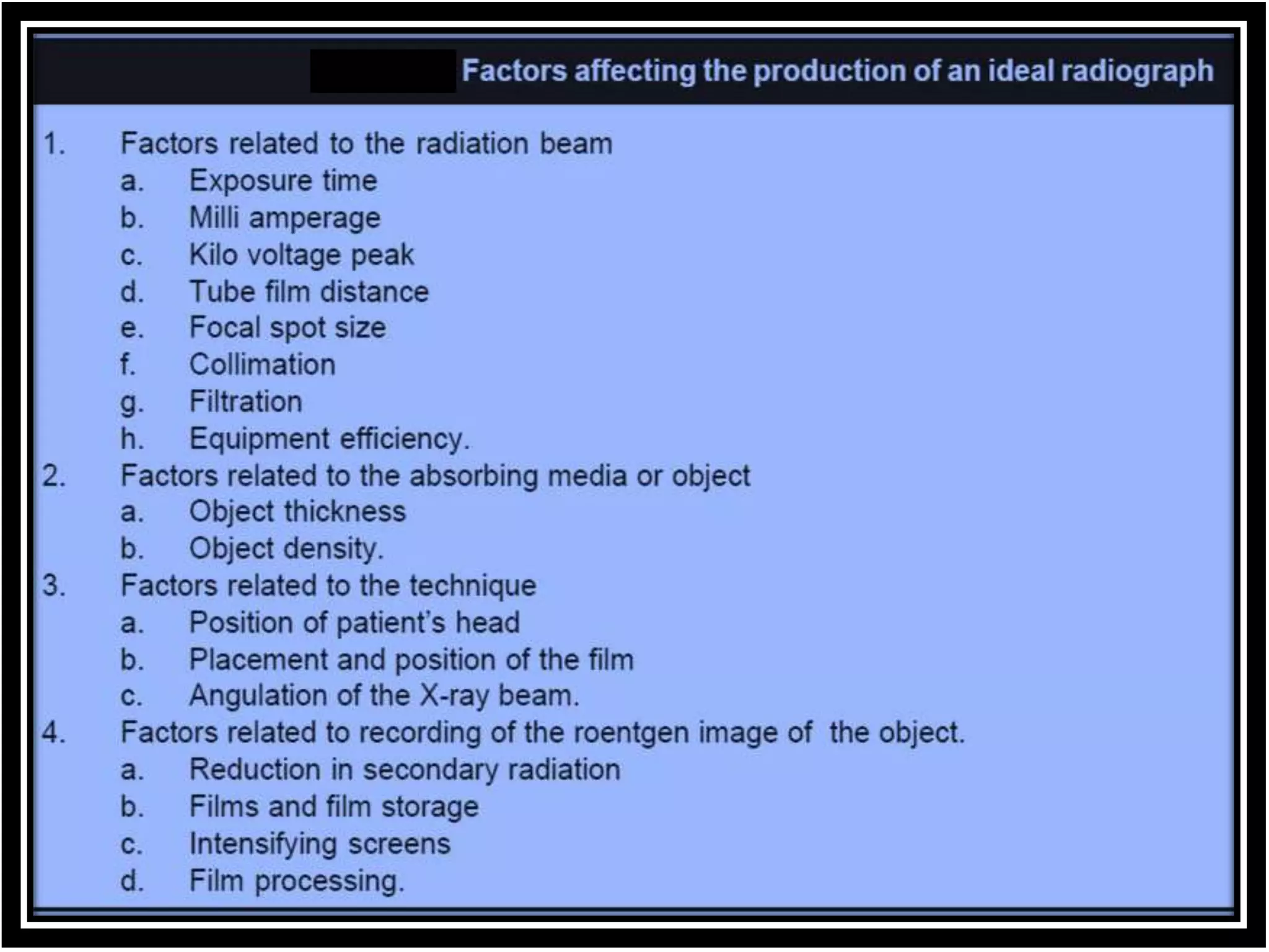 Ideal radiography | PPTX
