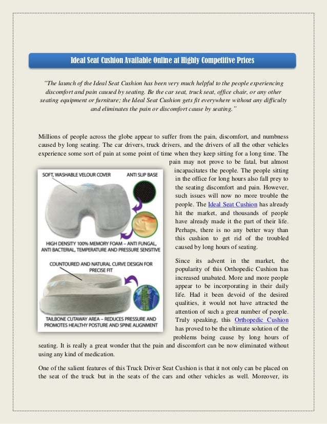 Ideal Seat Cushion Available Online At Highly Competitive Prices