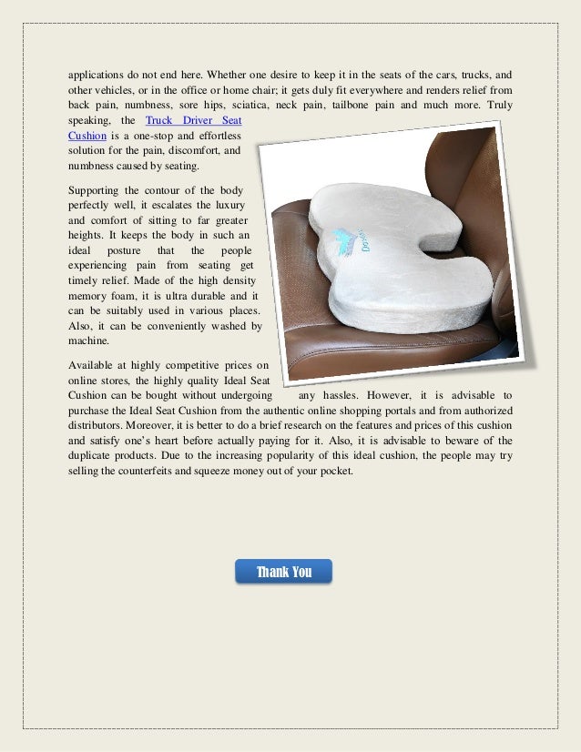 Ideal Seat Cushion Available Online At Highly Competitive Prices