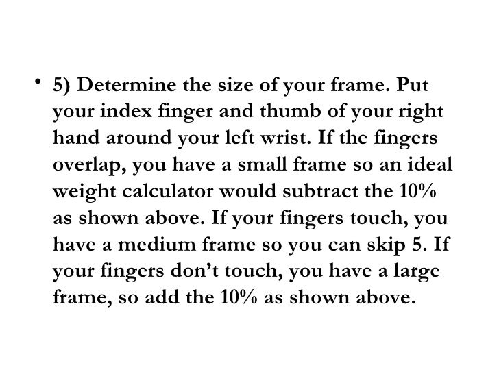 Ideal Weight Men