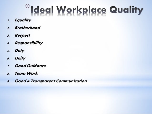 ideal workplace ideal work place