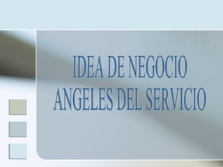 IDEA DE NEGOCIO ANGELES DEL SERVICIO 